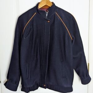 Vintage Bagatelle Montreal Wool Coat Jacket – Navy Blue - Women's Size 8